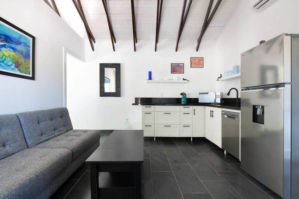Kitchen and living area
