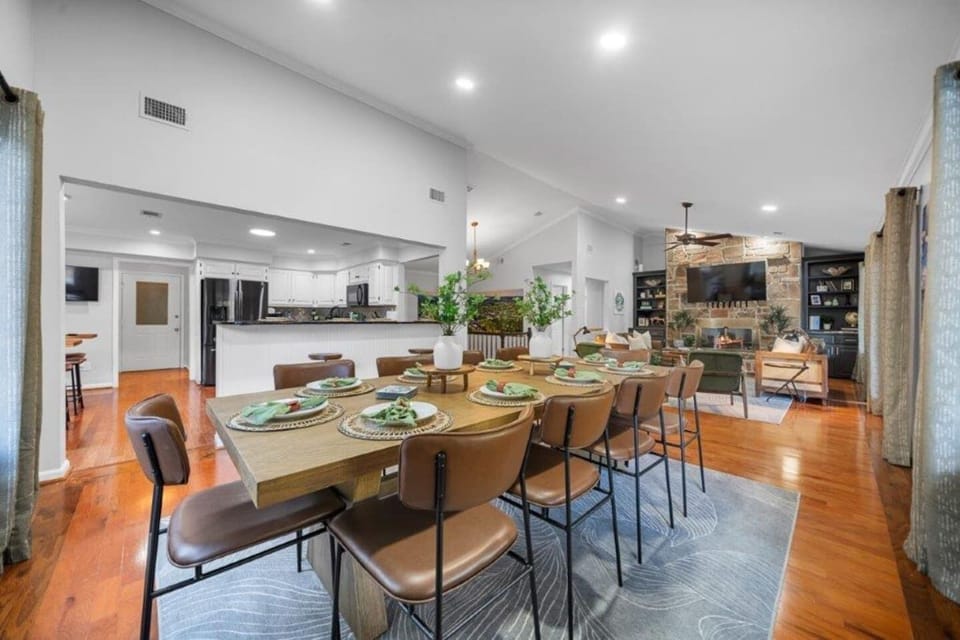 The Open Living, Dining and Kitchen ensures no one misses out on the FUN!
