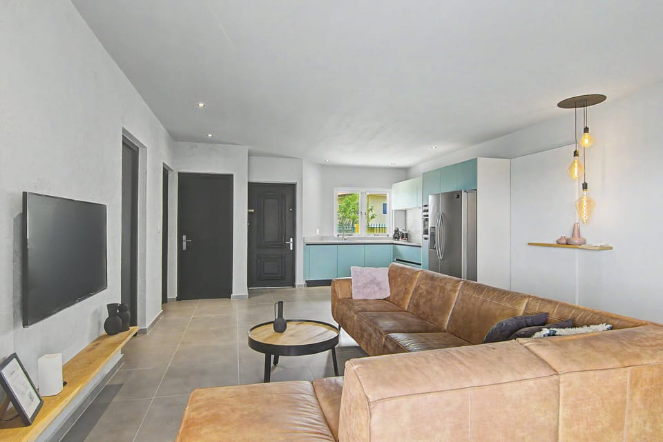 Living room and kitchen