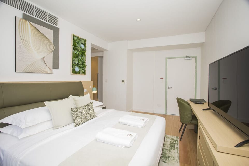 Premium bedding designed for a comfortable and restful stay.
