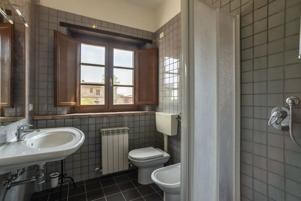 Wall, Plumbing Fixture, Sink, Tap, Plumbing, Apartment, Bathroom, Tile, Houseplant, Light Fixture