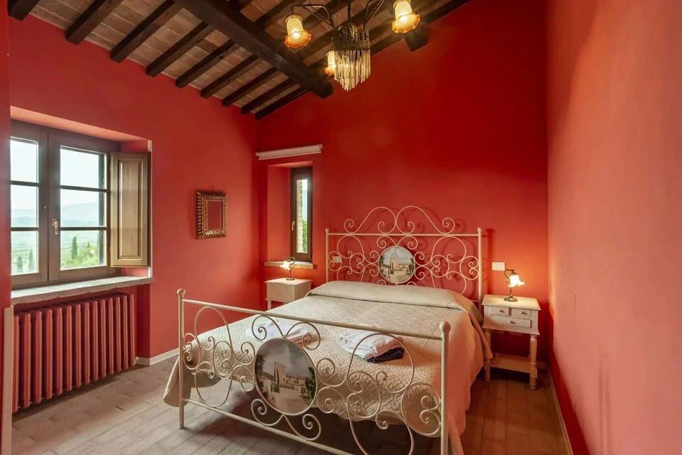 Wall, Interior Design, Furniture, Bedroom, Ceiling, Flooring, Room, Lighting, Bed, Floor