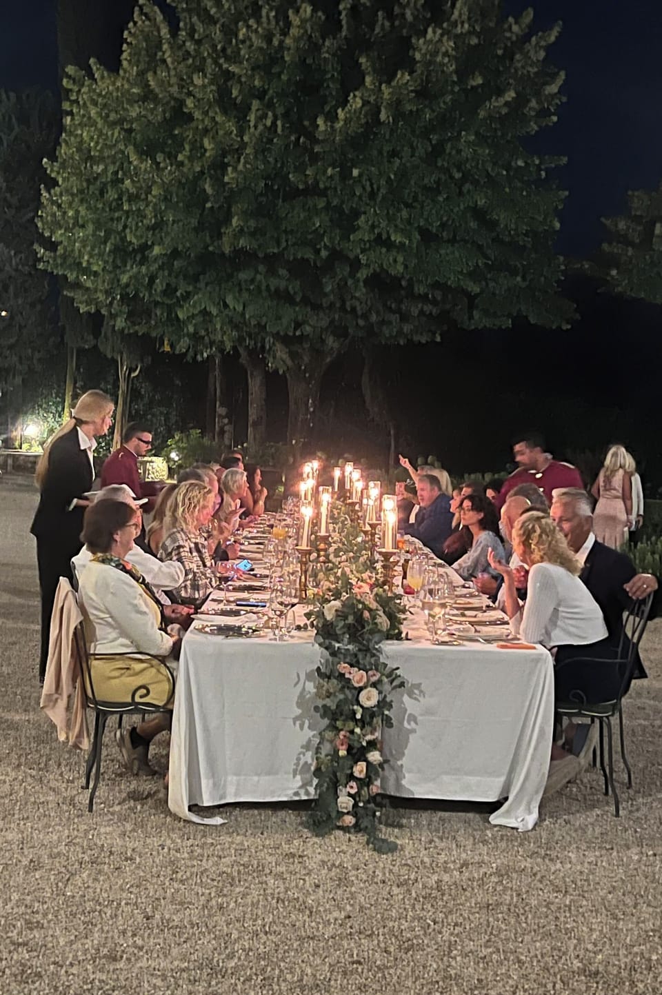 Outdoor banquet area