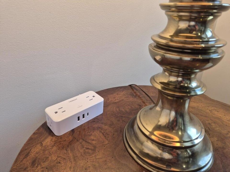 Plenty of places to charge electronics next to each bed.