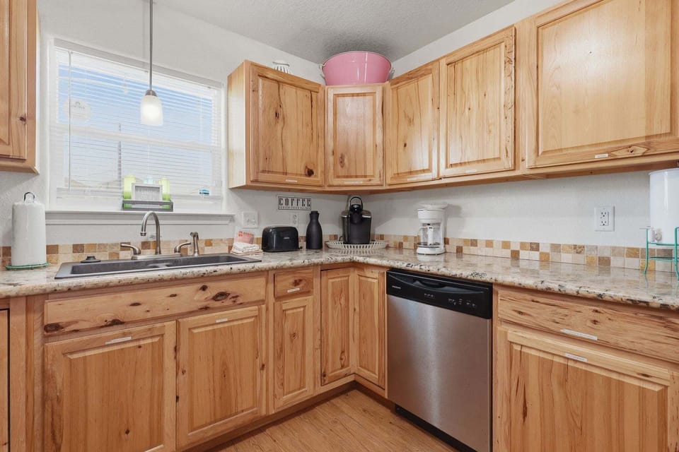 Indoors, Kitchen, Hardwood, Stained Wood, Sink