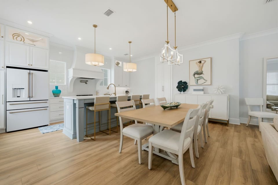 Dining and kitchen space