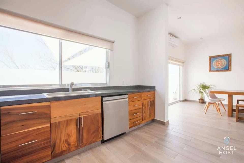 The kitchen features a dishwasher to make clean-ups fast and easy