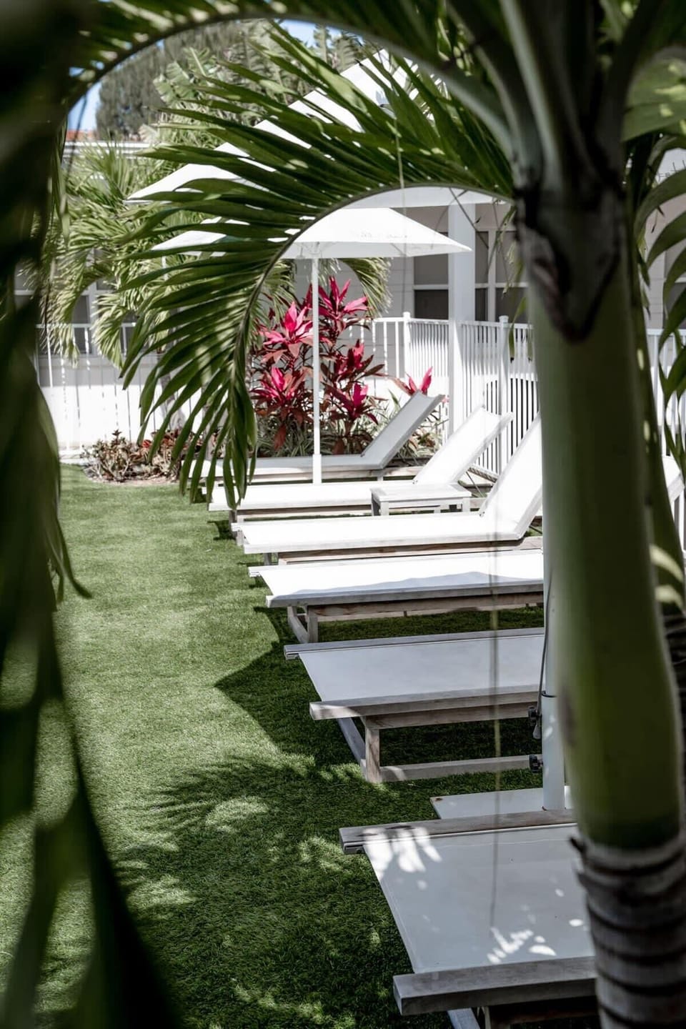 Lounge area on grass turf