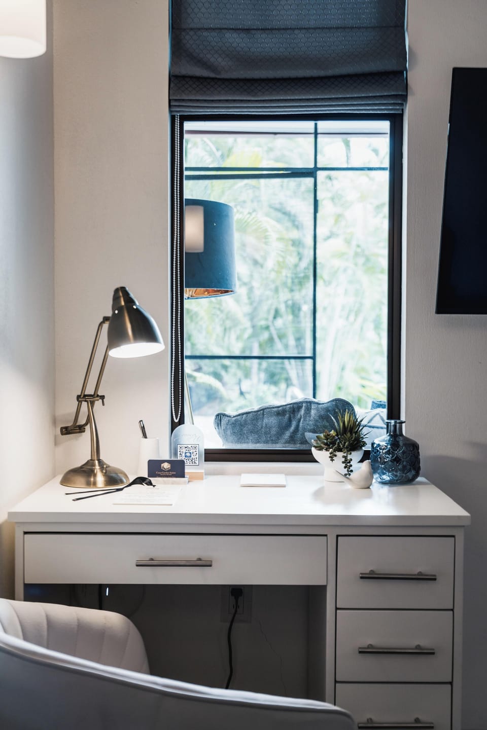 Dedicated workspace with natural light and room to focus.