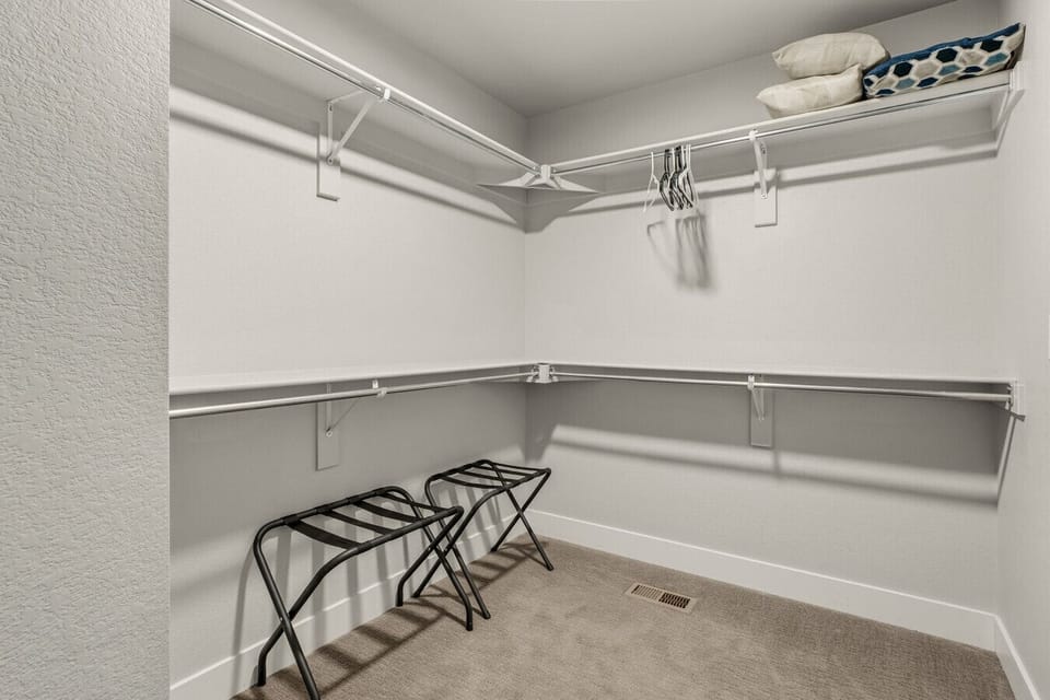 Huge walk-in closet in the master suite