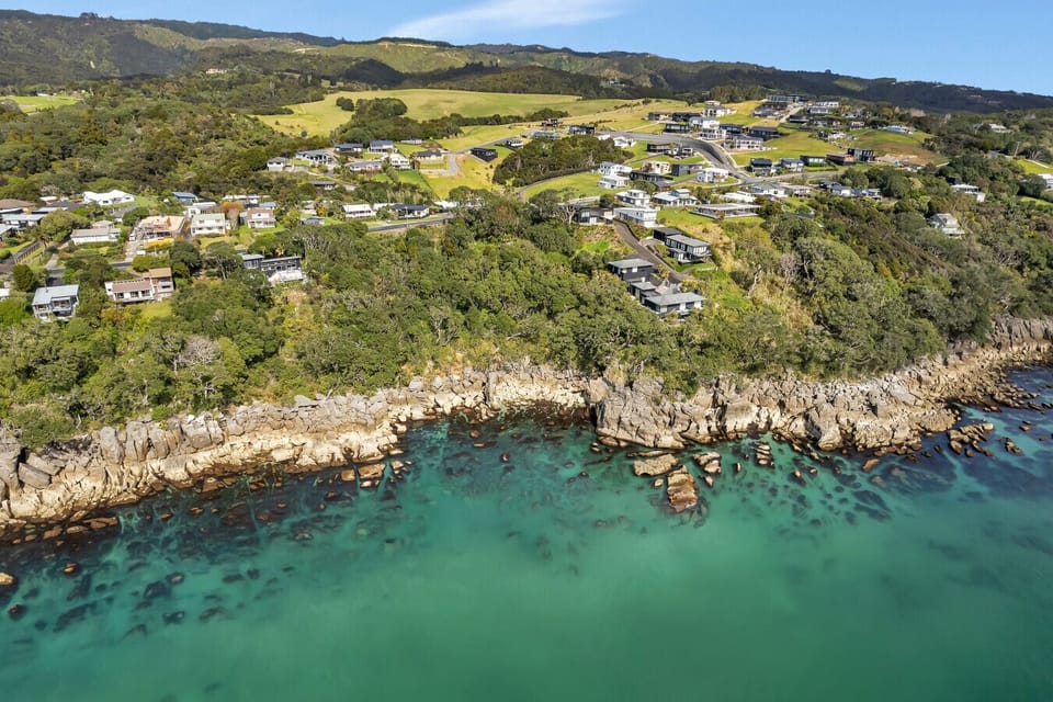 Directly opposite the beautiful Langs to Waipu Cove Coastal Walkway