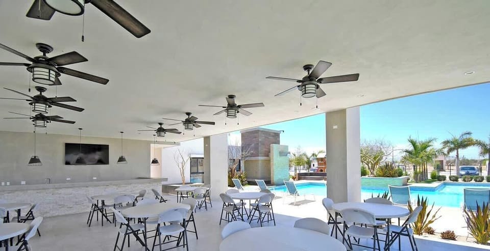 The communal lounge area