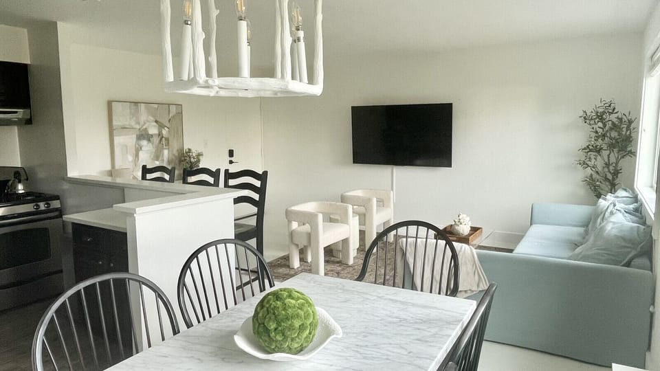 Marble top dining table