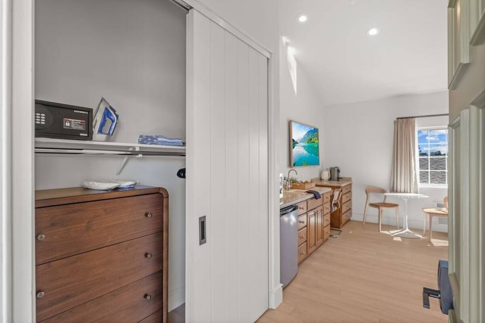 Modern studio with essentials provided for a worry-free stay.