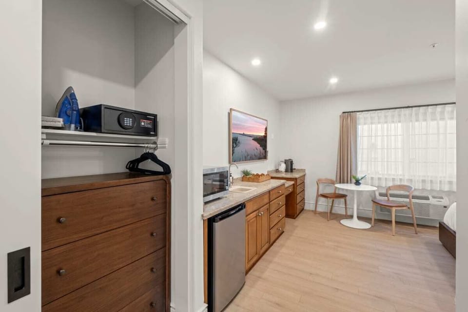 Thoughtfully stocked with essentials and a safety deposit box.