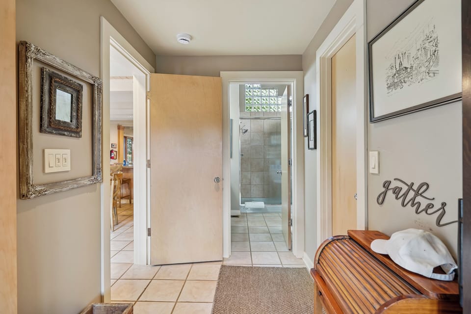 Main Level Primary Bedroom at The Sand Dollar