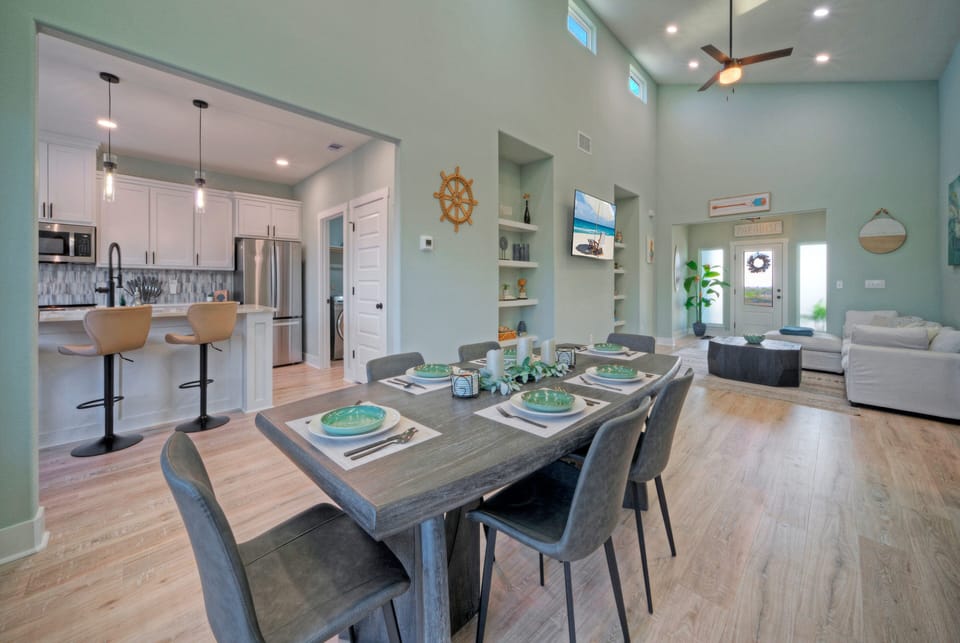 The open-concept layout makes it easy to gather, dine, and relax all in one bright shared space.