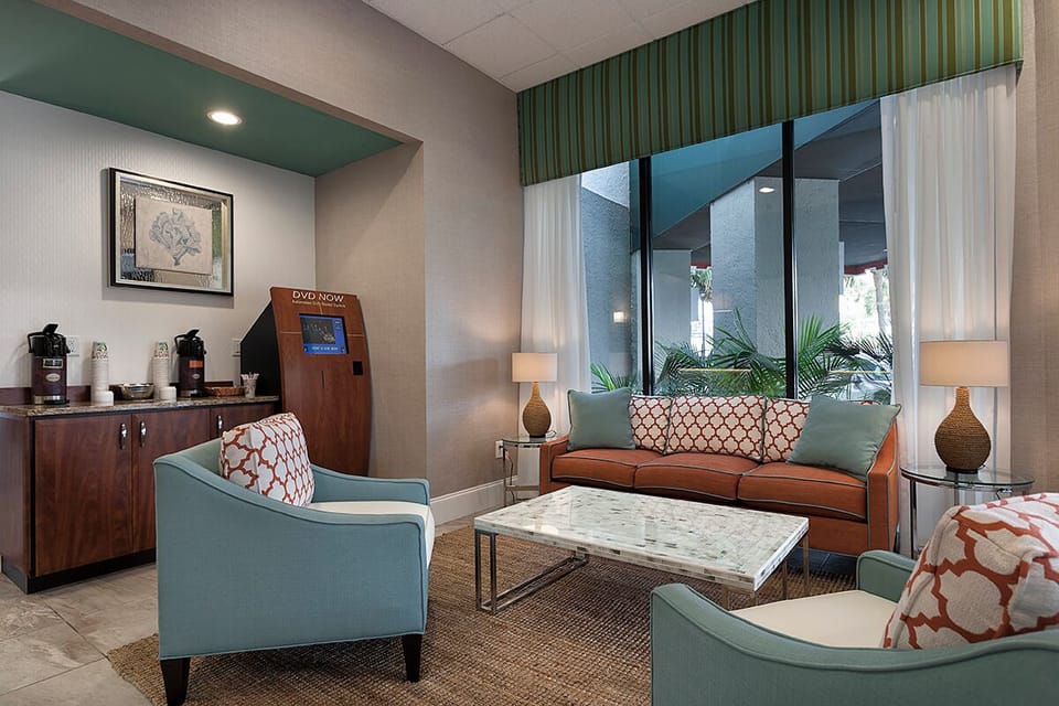 Settle in with cozy seating for quiet chats and planning.