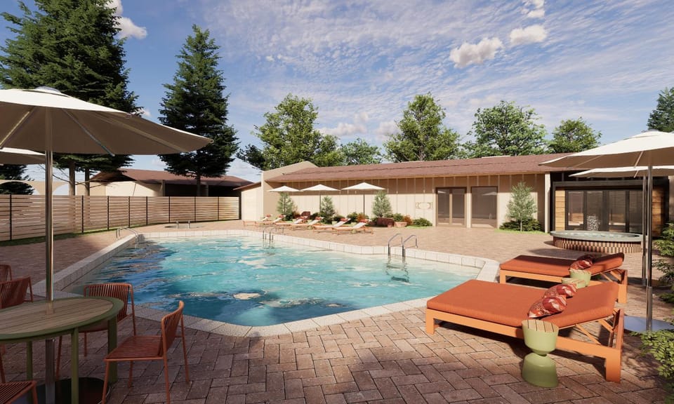 Lounge poolside under umbrellas and soak up the sun.