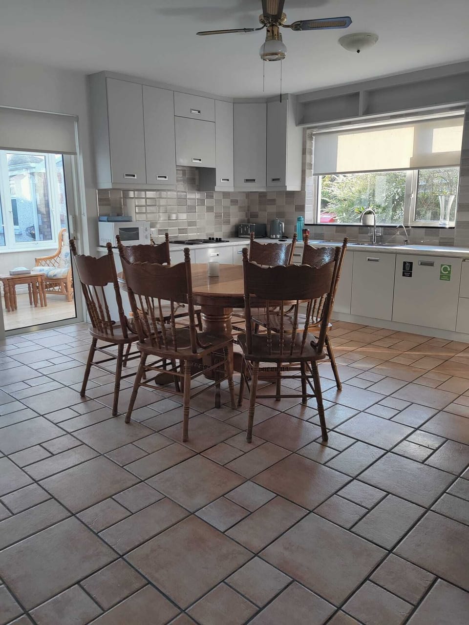 Spacious kitchen.