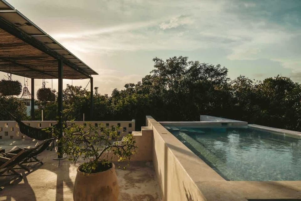 Incredible rooftop pool with fantastic views.