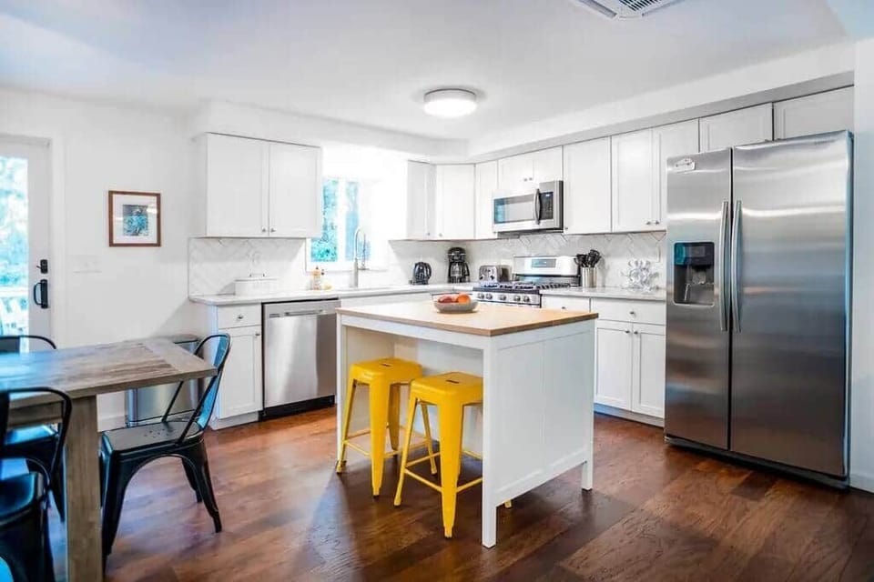 Upstairs Kitchen with coffee bar and modern amentities 