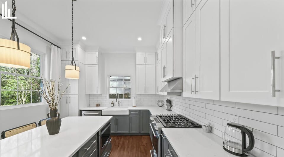 Start your mornings or unwind in the evening with a dedicated coffee, tea, and mini bar setup.