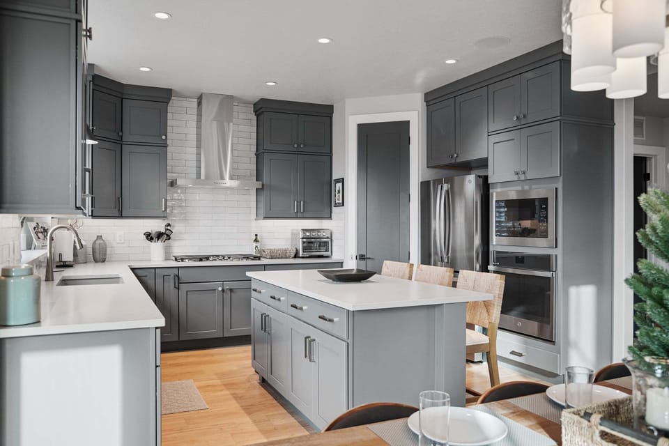 The Vista kitchen is large with a generous island, bar seating and juts about every amenity you could need to prepare a large meal for your group