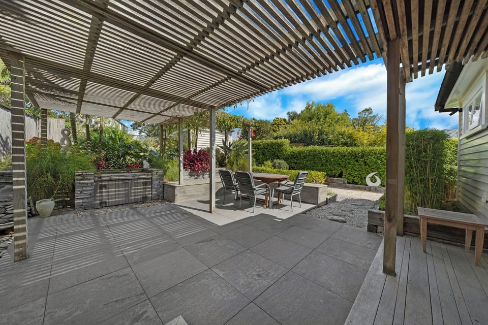 View from backdoor out to patio