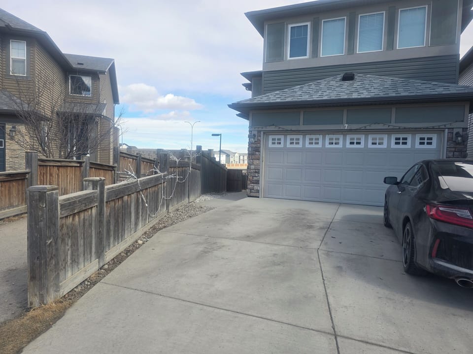 Guests designated parking spot on the left.