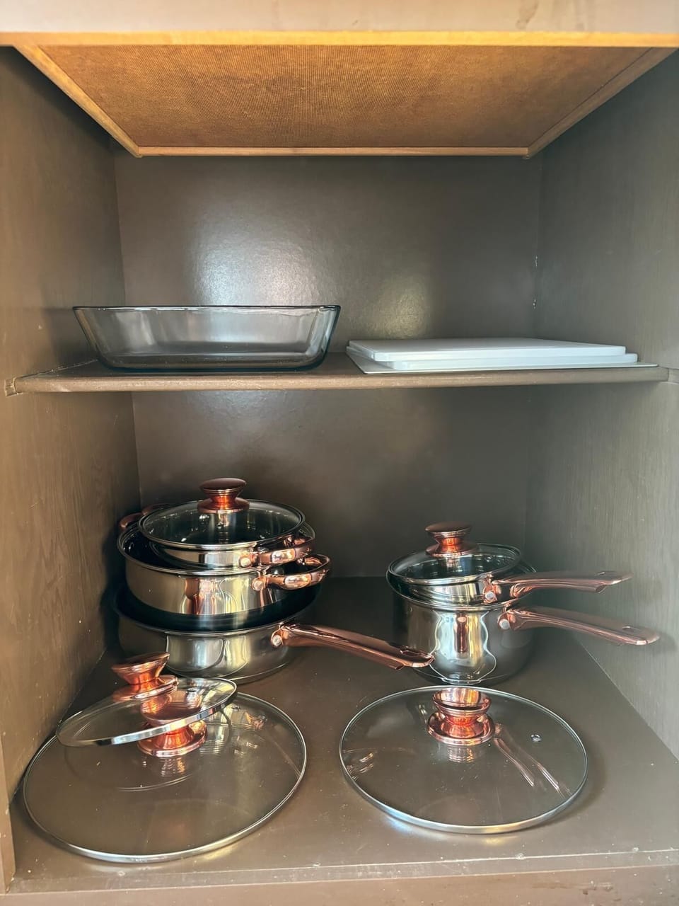 Pots and pans provided
