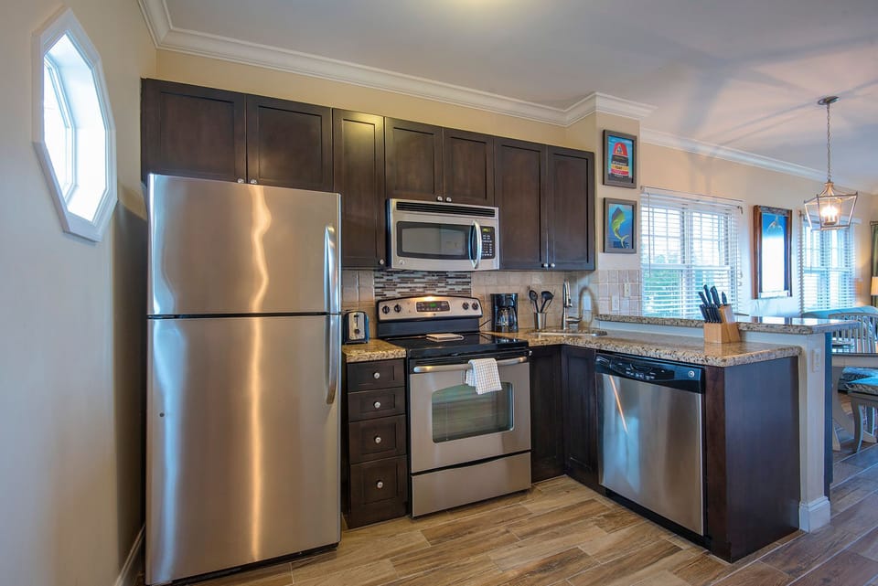 Our kitchen is fully equipped. A coffee maker is included!