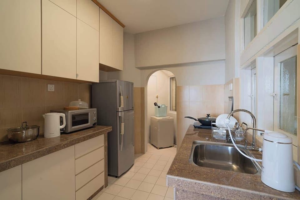 The kitchen area with everything you need.