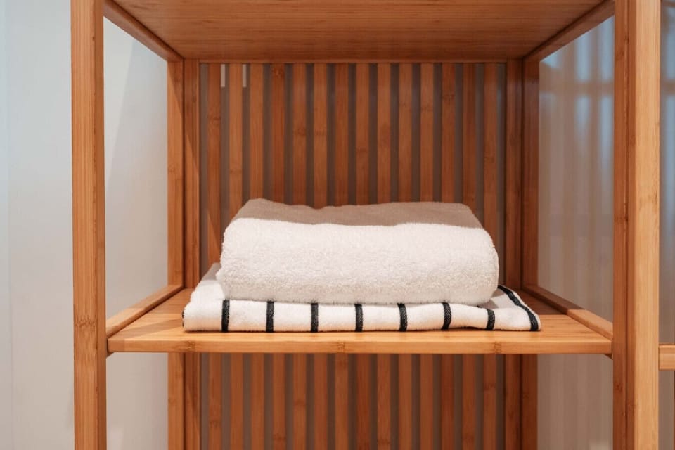 Soft, fresh towels provided for a comfortable and convenient stay.