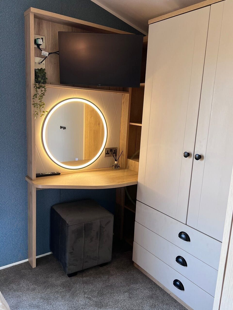 Dressing Table area, and Wardrobe