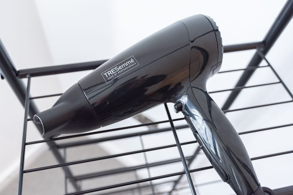 Hairdryer provided so you can travel light.