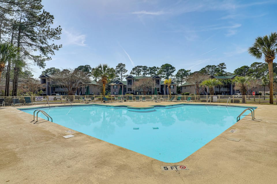 Spend sunny afternoons tanning by the community pool