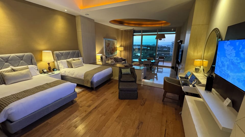 Spacious loft with open layout and relaxing views