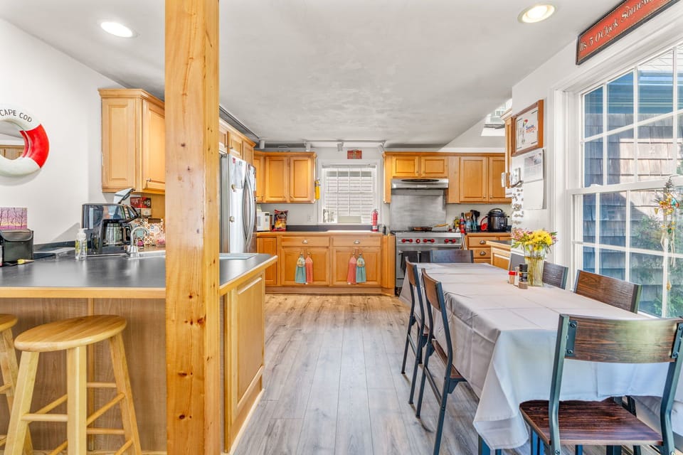 Kitchen and island