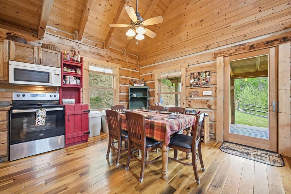 Main floor dining room and kitchen