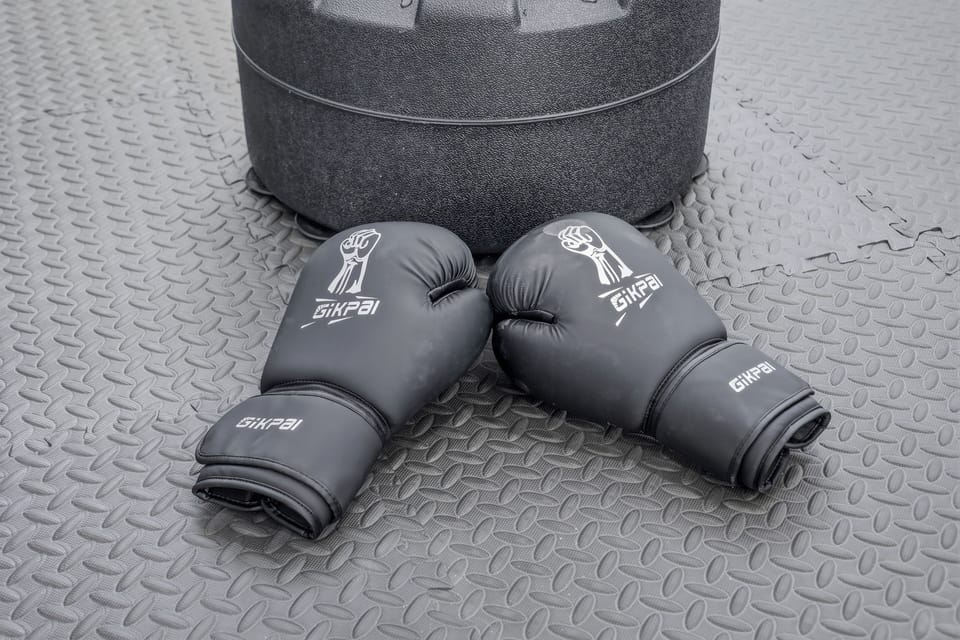 Boxing gloves and gear for active indoor workouts