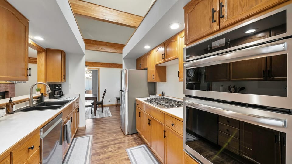 Lovely kitchen with stainless steel appliances