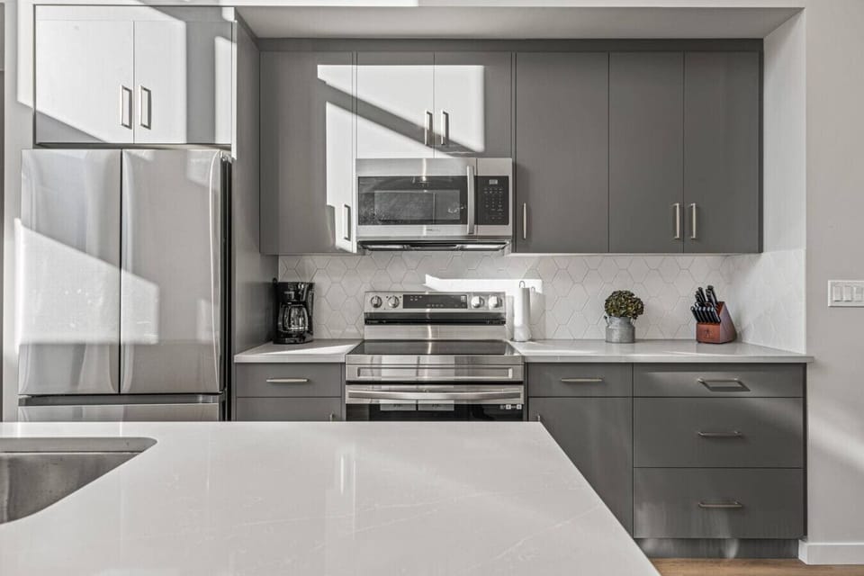 Stunning kitchen set with everything needed to create meals.