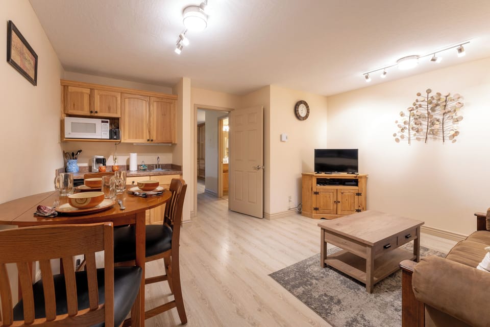 Living room and kitchen.