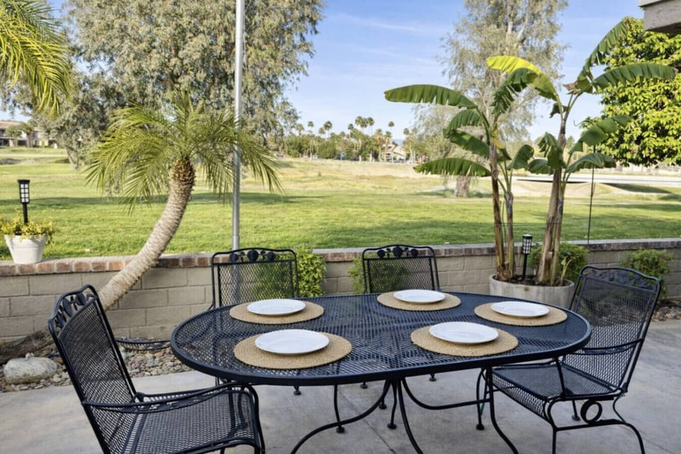 Back patio dining on the 10th hole - Cathedral Canyon Golf Course
