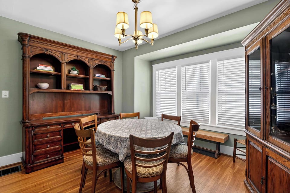 Dining Area: A bright, beautifully styled dining space designed for relaxed gatherings and shared moments.