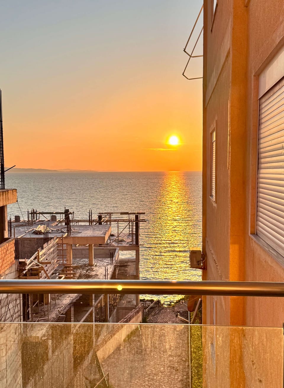 Sea view from the balcony.