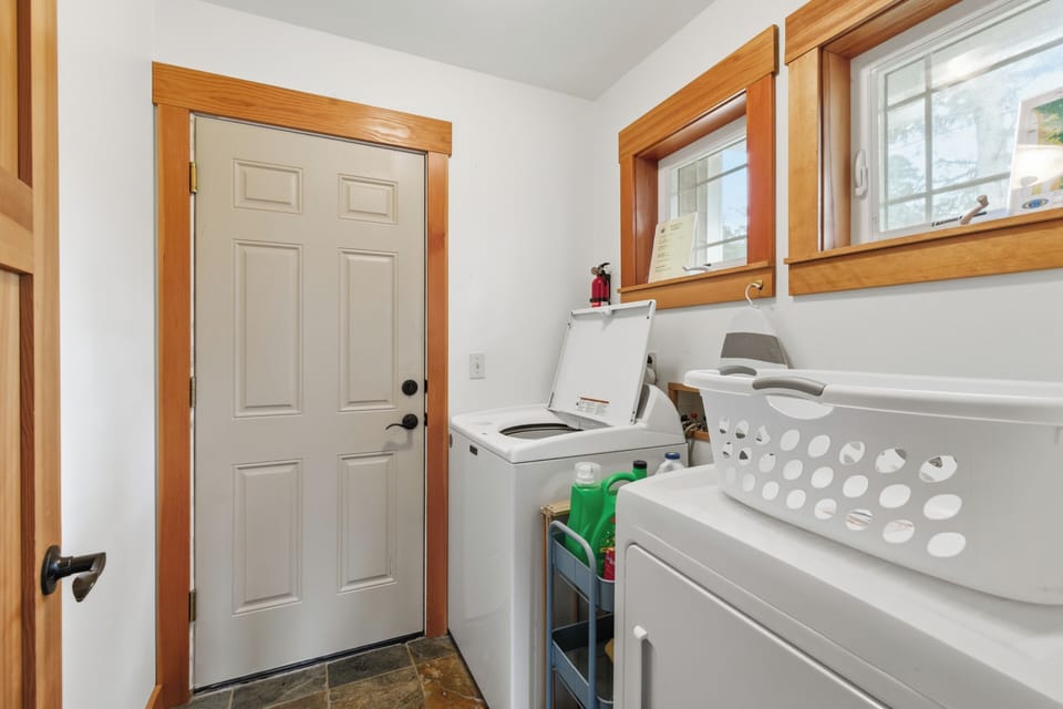 Your personal laundry room keeps your clothes fresh throughout your stay with full-size washer and dryer.