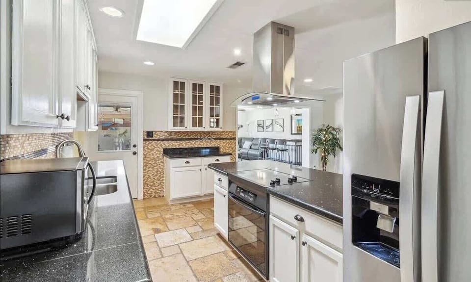 Fully equipped kitchen with modern appliances