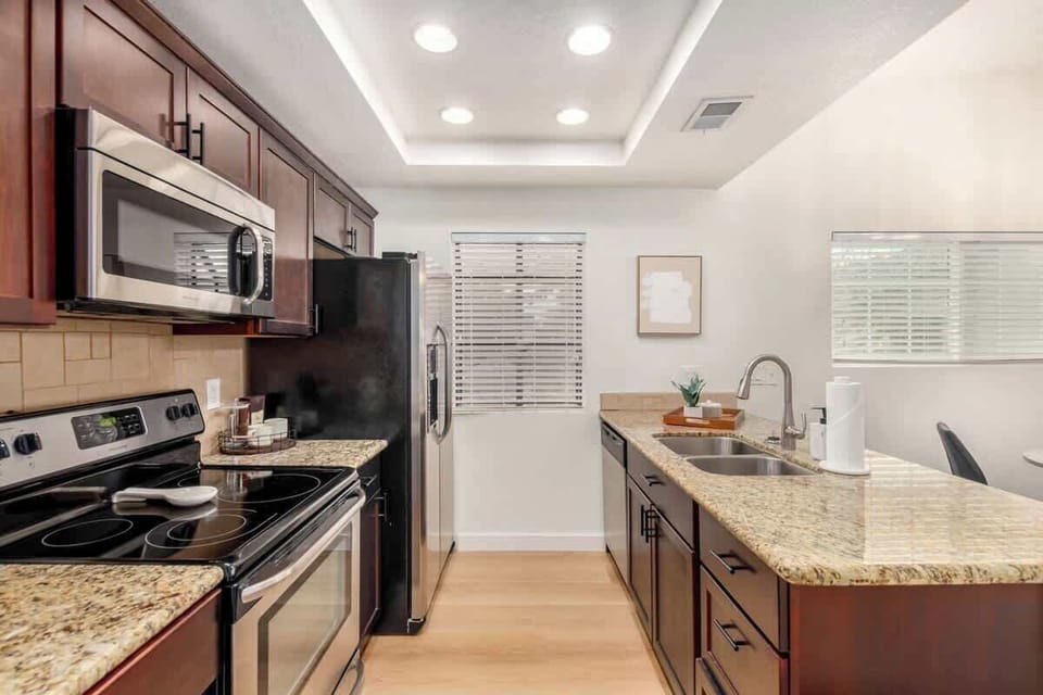 Kitchen with modern appliances, perfect for cooking your favorite meals.
